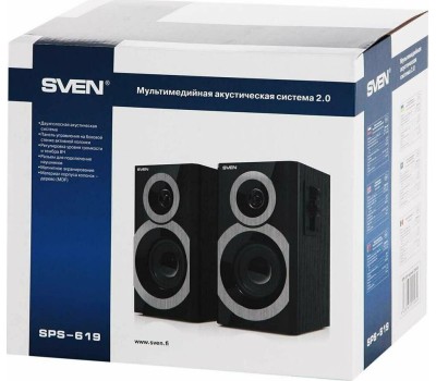 Акустика SVEN SPS-619 черный/серебро