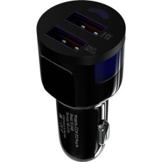 ЗАРЯДНЫЕ УСТРОЙСТВА В ПРИКУРИВАТЕЛЬ MAXVI CCM-212 Plus M black 2.1A, 2 USB, цвет: черный, подсветка: синяя