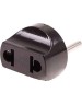 REXANT (11-1067) переходник с евро А/F на вилку С1 CEE 7/2 Питер 6А б/з черный
