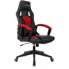 Кресло компьютерное игровое ZOMBIE Кресло игровое Arena, ткань/экокожа, до 120кг, черный/красный