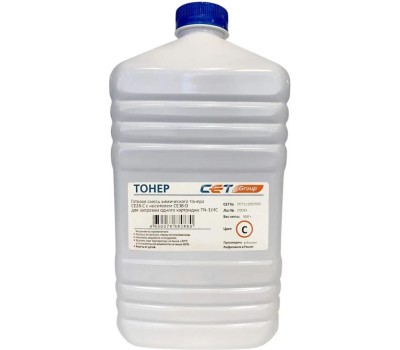 CET Тонер CE28-C/CE28-D, для KONICA MINOLTA Bizhub C258/308/368, голубой, 550грамм, бутылка, девелопер