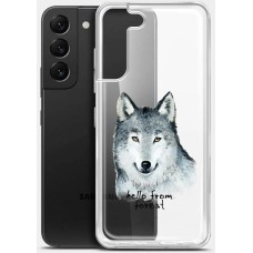 BORASCO Чехол (клип-кейс) ArtWorks, для Samsung Galaxy S22+, прозрачный/рисунок [51468]