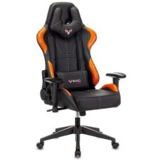 Кресло компьютерное игровое ZOMBIE Кресло игровое VIKING 5 AERO, на колесиках, эко.кожа, оранжевый/красный [viking 5 aero orange]