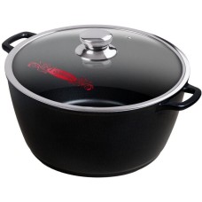 РОССИЯ Кастрюля 8л. 300/150 Классик лит/руч. с кр. (п/у), к303а