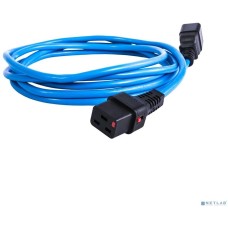 ЦМО REM Шнур питания с фиксатором IEC 60320 C19/IEC 60320 C20, 16 А / 250 В (3 * 1,5), длина 1,8 м, синий R-16-Cord-C19-C20-1.8-Blue