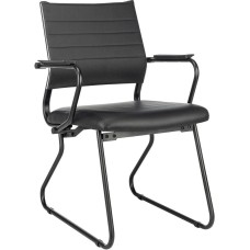 БЮРОКРАТ Кресло CH Balance-AV PU, экокожа, до 120кг, фиксированные подлокотники, черный [ch balance-av b-pu l]