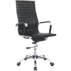 БЮРОКРАТ Кресло руководителя CH-883 черный экокожа крестов. металл хром