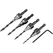 DENZEL Набор сверл под конфирмат, 3-5 мм, 4 шт 704240