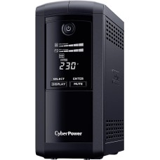 CYBERPOWER UPS VP1000EILCD, 1000VA/550W, L-INT, A.SIN, LCD, USB, RS232, RJ45/11, C13x6
