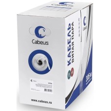 CABEUS Кабель информационный UTP-4P-Cat.5e-SOLID-LSZH-GY кат.5E U/UTP 4 пары LSZH внутренний 305м серый