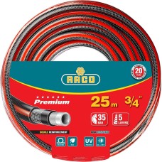 RACO PREMIUM, 3/4″, 25 м, 35 атм, пятислойный, усиленный двумя слоями армирования, поливочный шланг (40300-3/4-25)