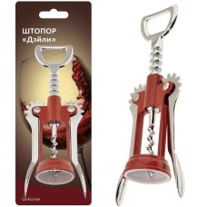 MULTIDOM Штопор красный упак. Длина 17 см. Z13-60