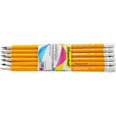SILWERHOF Карандаш ч/г Basic 120636-00 2мм HB шестигран. дерево карт.пер. ластик
