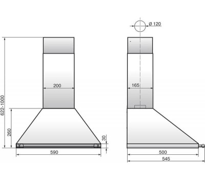 Вытяжка ELIKOR ВЕНТА 60П-430-П3Л антрацит/рейлинг бронза