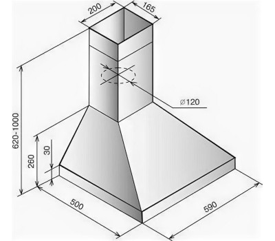 Вытяжка ELIKOR ВЕНТА 60П-430-П3Л антрацит/рейлинг бронза