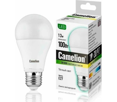 Лампа светодиодная CAMELION (12045) LED13-A60/830/E27