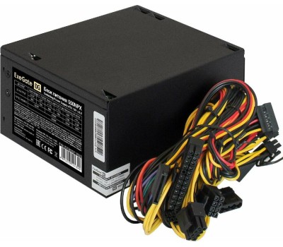 Блок питания Exegate EX282071RUS Блок питания 550W ExeGate 550NPX, ATX, black,12cm fan, 24p+4p, 6/8p PCI-E, 3*SATA, 2*IDE, FDD
