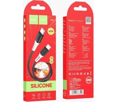 Кабель HOCO (6931474768599) X82 Silicone Charging Type-C (m) - Type-C (m) 1.0m - черный