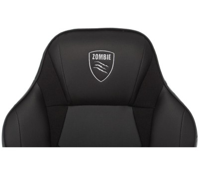 ZOMBIE Кресло игровое Game 17, на колесиках, эко.кожа/ткань, черный [ game 17 carbo]