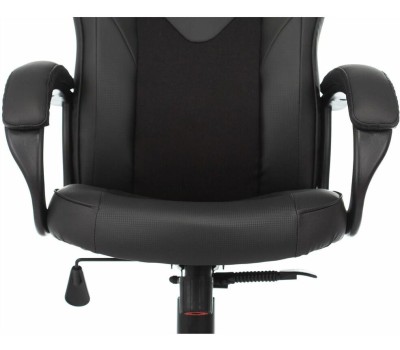 ZOMBIE Кресло игровое Game 17, на колесиках, эко.кожа/ткань, черный [ game 17 carbo]