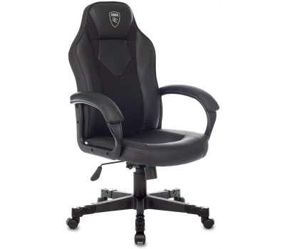 ZOMBIE Кресло игровое Game 17, на колесиках, эко.кожа/ткань, черный [ game 17 carbo]