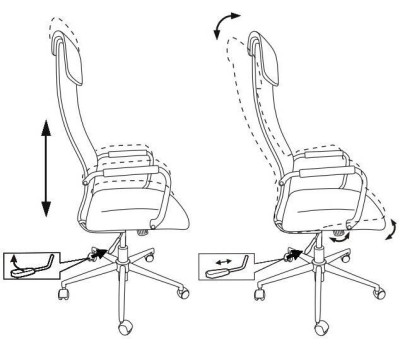 БЮРОКРАТ Кресло руководителя KB-9N, на колесиках, сетка/ткань, серый [kb-9n/dg/tw-12]