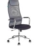 БЮРОКРАТ Кресло руководителя KB-9N, на колесиках, сетка/ткань, серый [kb-9n/dg/tw-12]