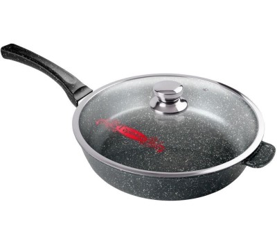 РОССИЯ Сковорода 280/70мм Гранит пласт/руч. с кр. (п/у), с2852аг