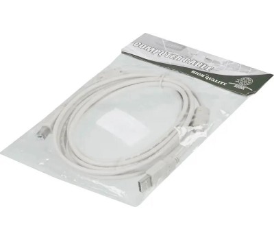 NINGBO Кабель USB2.0 USB A(m) - USB B(m), ферритовый фильтр , 3м, серый [usb2.0-am/bm-3m-mg]