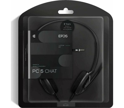 EPOS Гарнитура Sennheiser PC 5 Chat, для контактных центров, накладные, проводные, черный [1000445]