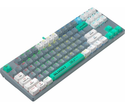 Клавиатура A4TECH Клавиатура Bloody S87 Energy, проводная, USB, механическая, серый [s87 usb energy ash]