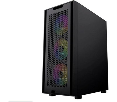 Powercase Alisio Micro X4B V2, Tempered Glass, 4х 120mm ARGB fans, ARGB HUB, чёрный, mATX (CAMCXB-A4)