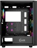 Powercase Alisio Micro X4B V2, Tempered Glass, 4х 120mm ARGB fans, ARGB HUB, чёрный, mATX (CAMCXB-A4)