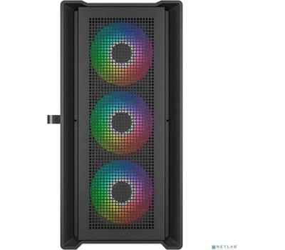 Powercase Alisio Micro X4B V2, Tempered Glass, 4х 120mm ARGB fans, ARGB HUB, чёрный, mATX (CAMCXB-A4)