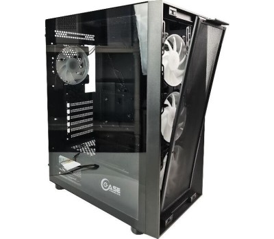 Powercase Alisio Micro X4B V2, Tempered Glass, 4х 120mm ARGB fans, ARGB HUB, чёрный, mATX (CAMCXB-A4)