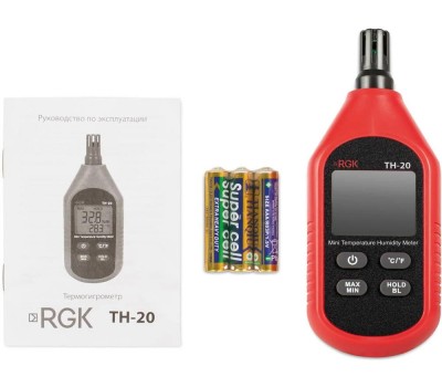 RGK Термогигрометр портативный TH-20, красный/ черный [776486]