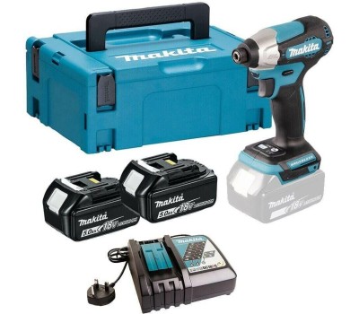 MAKITA Ударный шуруповерт DTD157RTJ, 5Ач, с двумя аккумуляторами