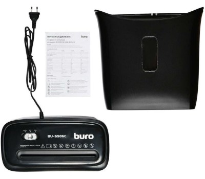 шредеры BURO Уничтожитель бумаг Home BU-S506C, P-4, 4х36 мм, 5 лист. одновременно, 12л