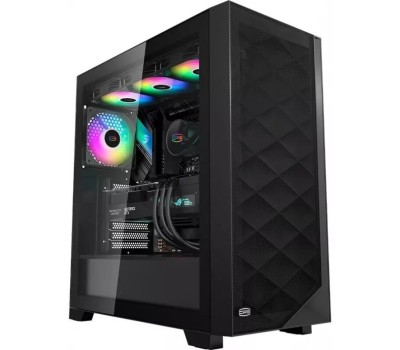 PCCOOLER Корпус ATX C3D510 BK ARGB, Midi-Tower, без БП, черный [c3d510-bkp3-gl]