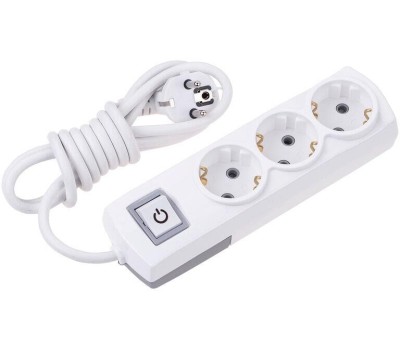 Удлинитель REXANT Удлинитель ПРЕМИУМ 3 гнезда, 3м, 3х1,5мм², с/з, 2 USB-разъема, белый