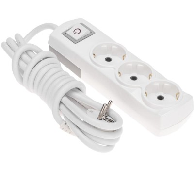 Удлинитель REXANT Удлинитель ПРЕМИУМ 3 гнезда, 3м, 3х1,5мм², с/з, 2 USB-разъема, белый