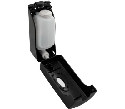 GFmark - Дозатор жидкого МЫЛА, пластиковый, черный, большой, с глазком - капля, 350 мл 6361