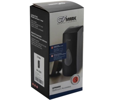 GFmark - Дозатор жидкого МЫЛА, пластиковый, черный, большой, с глазком - капля, 350 мл 6361