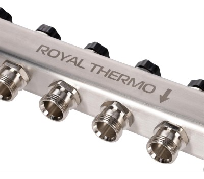 Сантехническая арматура ROYAL THERMO Коллектор нерж. в сборе универсальный 1