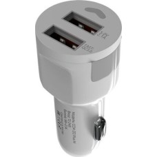 ЗАРЯДНЫЕ УСТРОЙСТВА В ПРИКУРИВАТЕЛЬ MAXVI CCM-212 Plus M white 2.1A, 2 USB, цвет: белый, подсветка: синяя