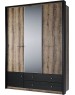 Шкаф АНРЭКС JAGGER Шкаф 3DG2S Z,цвет Дуб монастырский /Черный (5 уп)