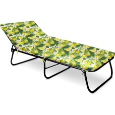 Кровать раскладная с мягким матрасом NIKA НРК4М/Л с лимонами