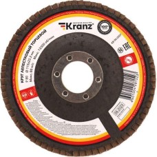 Торцевой круг KRANZ (KR-90-0007) Круг лепестковый торцевой, P80, 115х22,2мм