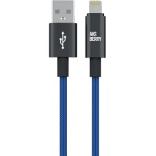 Кабель AKSBERRY (6900295520013) X163 Nylon silk USB-A – Lightning, синий