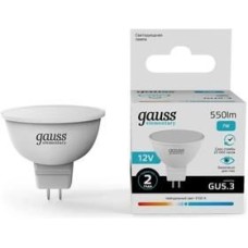 GAUSS Лампа LED GU5.3, софит, 7Вт, 10 шт. [11527]